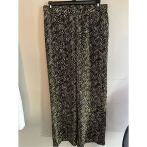 Coldwater Creek Size 4-5 XS Pull On Pants Womens Green Black